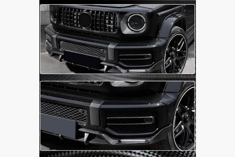 Mercedes G class W463 2018-2024 Cubiertas de faros antiniebla de carbono (para G63 AMG) Foto 4