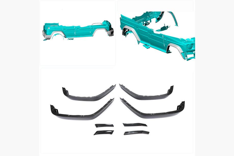 Mercedes G class W463 2018-2024 Aletines de aleta (para body kit Carbon Set, Carbono) Foto 2