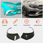 Mercedes S-class C217 Coupe 2014-2020 Inserciones para parachoques delantero (para AMG-Line 2015-2018, Carbono) foto 2