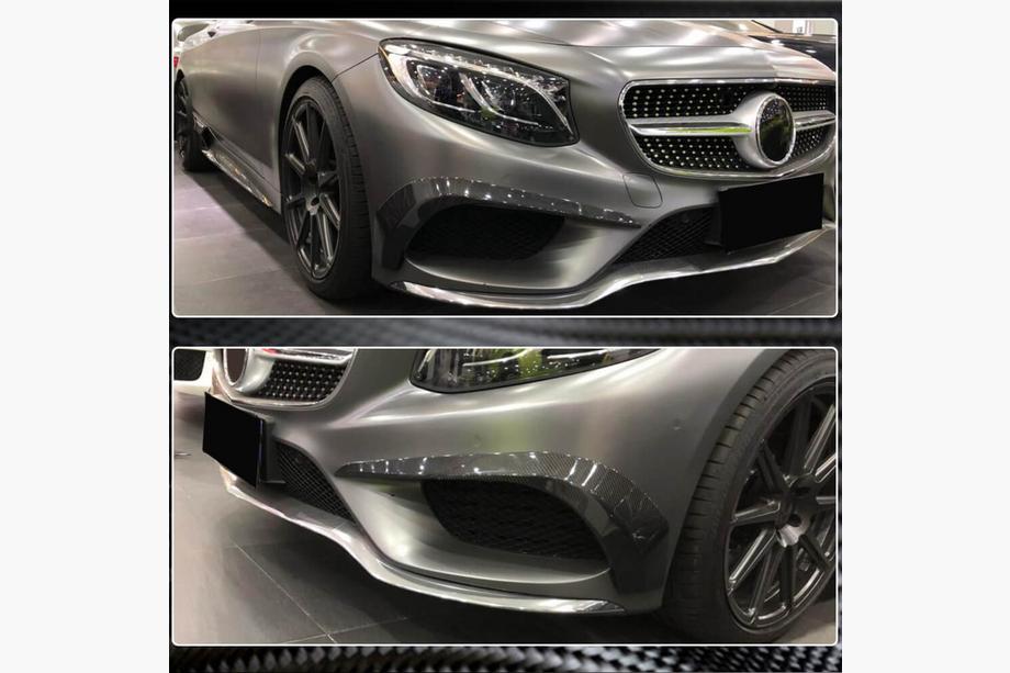 Mercedes S-class C217 Coupe 2014-2020 Cubiertas de Parachoques Delantero de Carbono (para AMG-Line 2015-2018) Foto 5
