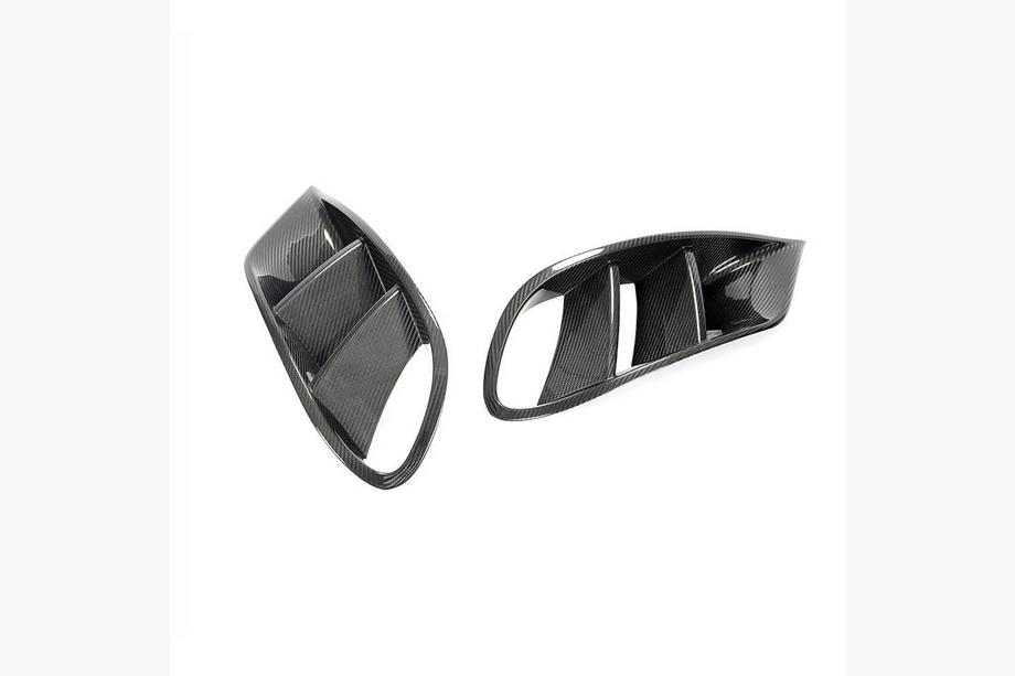 Mercedes S-class C217 Coupe 2014-2020 Inserciones para parachoques delantero (para AMG-Line 2015-2018, carbono seco) Foto 3