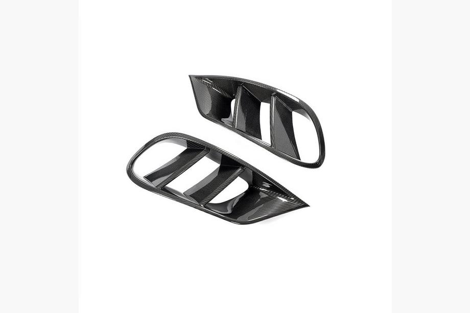 Mercedes S-class C217 Coupe 2014-2020 Inserciones para parachoques delantero (para AMG-Line 2015-2018, carbono seco) Foto 4