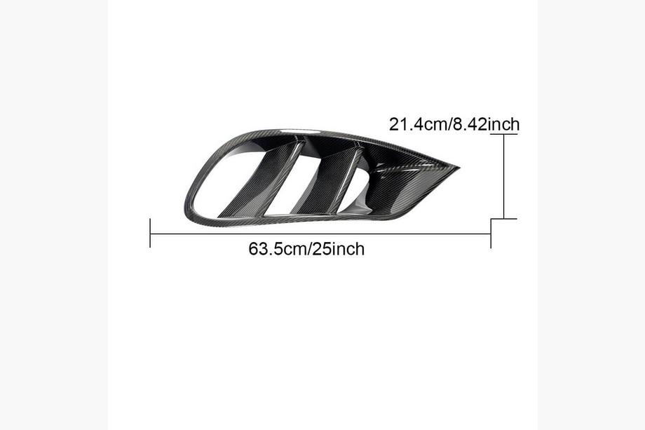 Mercedes S-class C217 Coupe 2014-2020 Inserciones para parachoques delantero (para AMG-Line 2015-2018, carbono seco) Foto 6
