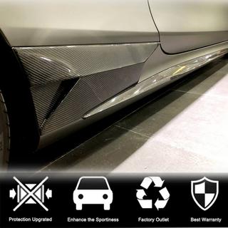 Extensiones de faldones laterales (para AMG-Line 2015-2018, Carbono) foto 2