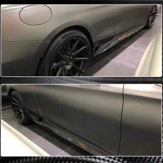 Extensiones de faldones laterales (para AMG-Line 2015-2018, Carbono) foto 3