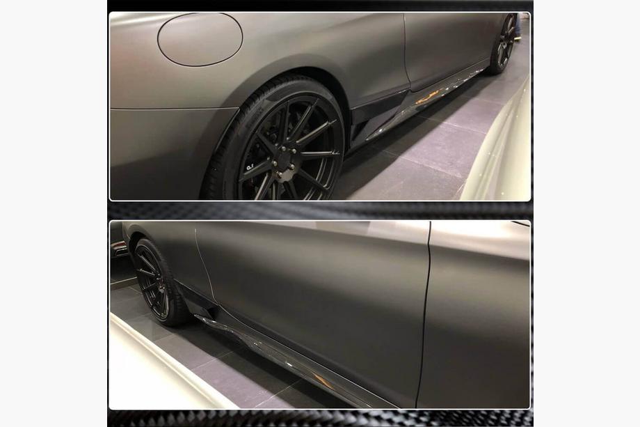 Mercedes S-class C217 Coupe 2014-2020 Extensiones de faldones laterales (para AMG-Line 2015-2018, Carbono) Foto 3