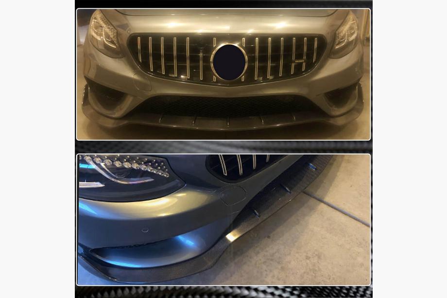 Mercedes S-class C217 Coupe 2014-2020 Labio Delantero V2 para AMG-Line 2015-2018 Carbono Foto 4