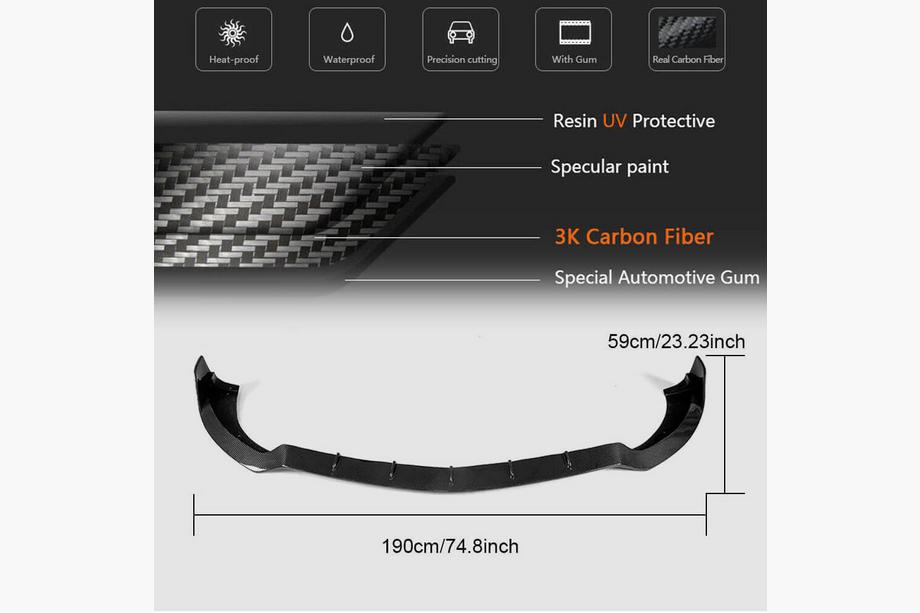 Mercedes S-class C217 Coupe 2014-2020 Labio Delantero V2 para AMG-Line 2015-2018 Carbono Foto 6