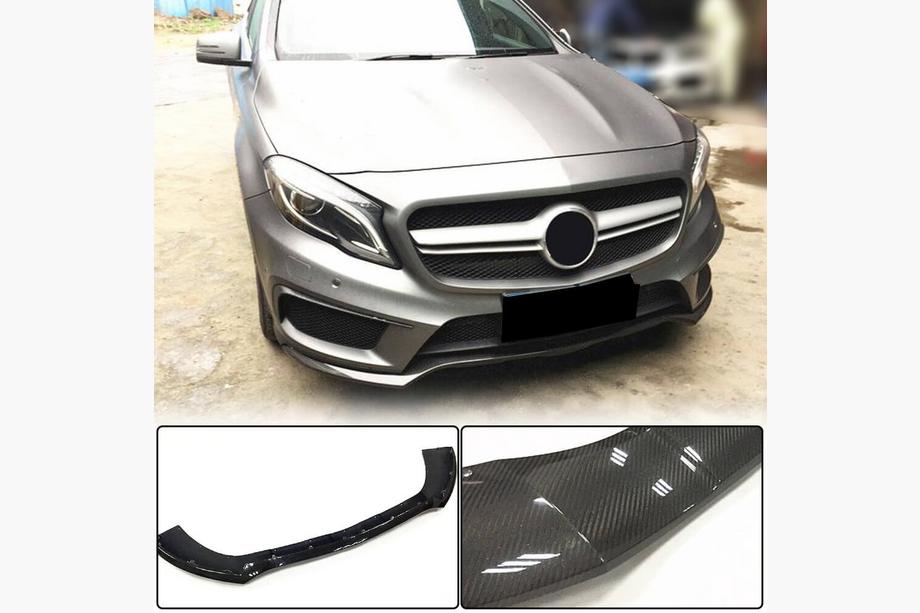 Mercedes GLA X156 2014-2019 Labio delantero parachoques (para GLA45 AMG 2013-2016, Carbono) Image