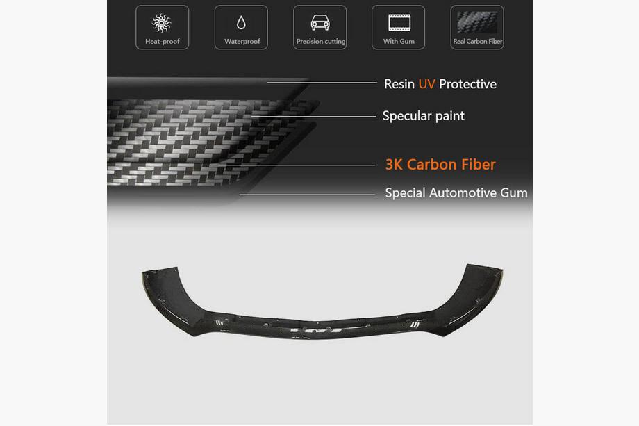 Mercedes GLA X156 2014-2019 Labio delantero parachoques (para GLA45 AMG 2013-2016, Carbono) Foto 5