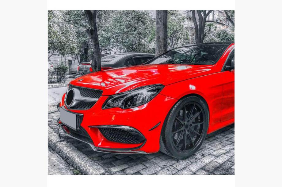 Mercedes E-class coupe C207 2010-2017 Cubiertas de Parachoques Delantero (para AMG-Line 2014-2016, Carbono) Foto 2