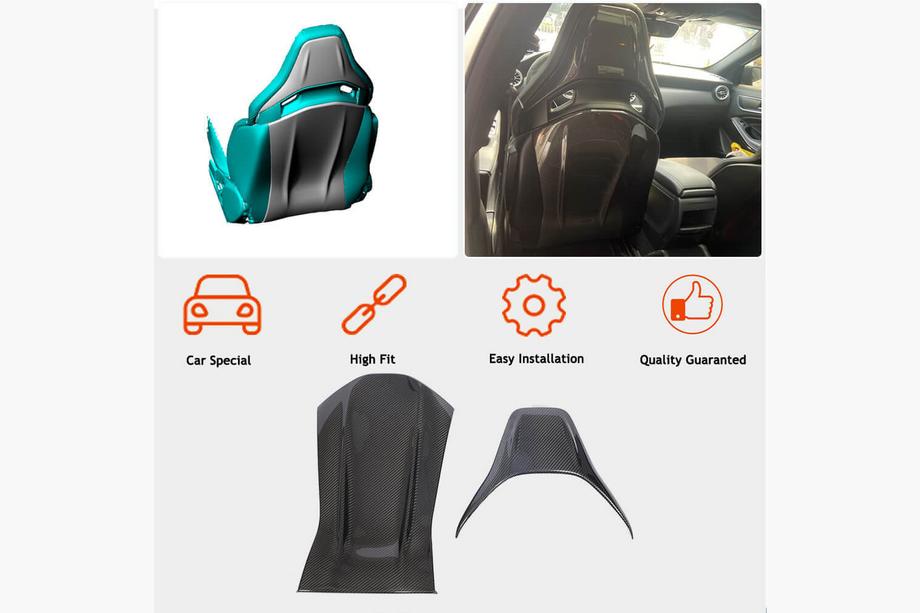 Mercedes A-class W176 2012-2018 Fundas de asiento de Dry Carbon Foto 3