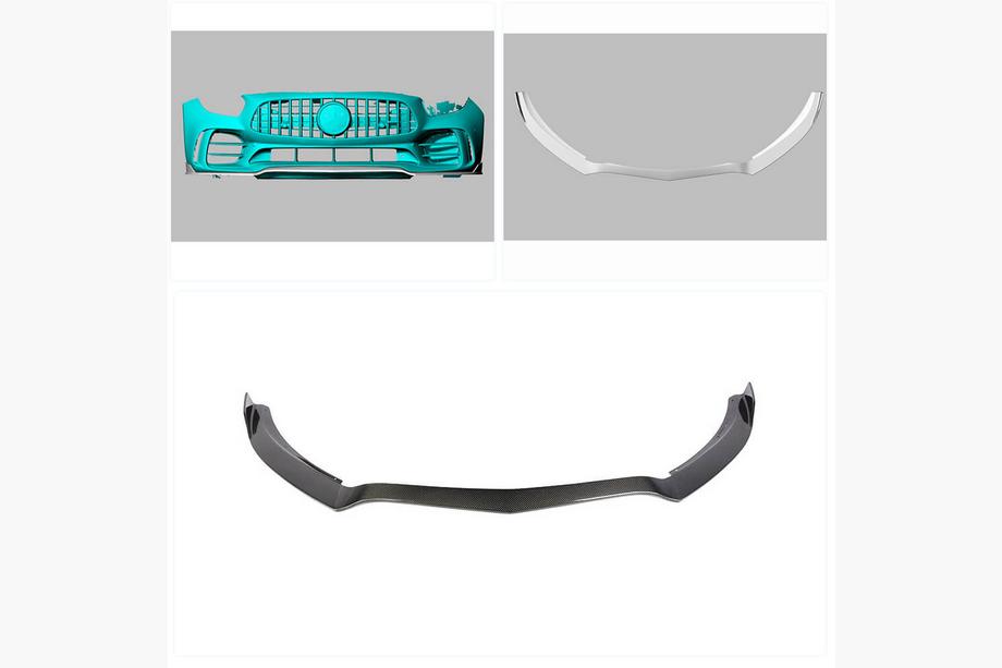 Mercedes AMG GT C190/R190 2014-2022 Labio Delantero Parachoques (para GT R 2016-2019, Carbono) Foto 2