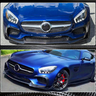 Mercedes AMG GT C190/R190 2014-2022 Labio delantero parachoques (para 2015-2017, Carbono) foto 3