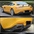 Mercedes AMG GT C190/R190 2014-2022 Difusor de parachoques trasero (para 2015-2017, Carbono) foto 3