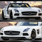 Mercedes SLS C197 2010-2014 Flaps Parachoques Delantero V1 Carbono foto 5