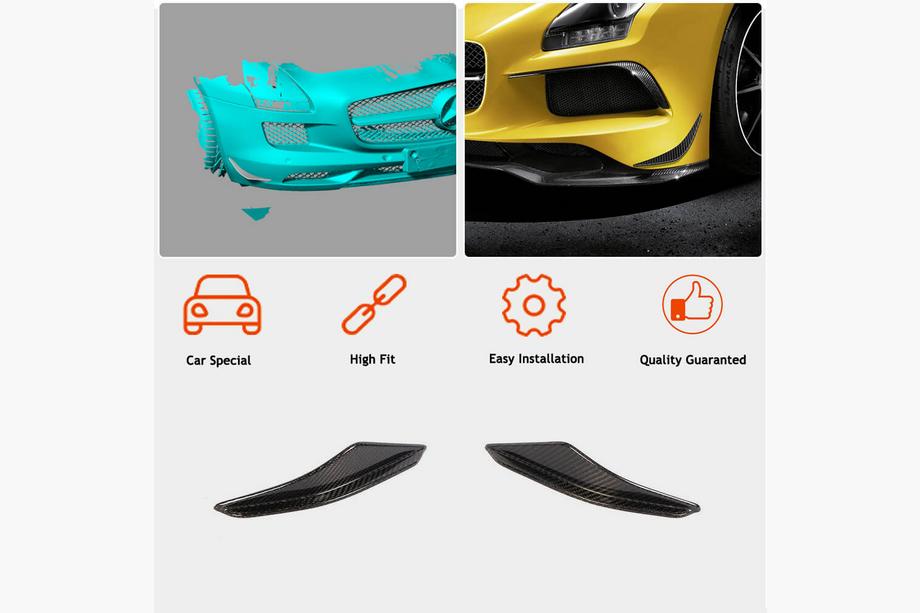 Mercedes SLS C197 2010-2014 Flaps Parachoques Delantero V1 Carbono Foto 2