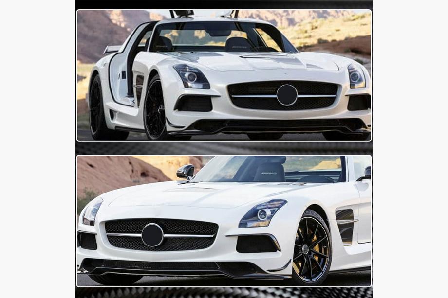 Mercedes SLS C197 2010-2014 Flaps Parachoques Delantero V1 Carbono Foto 5