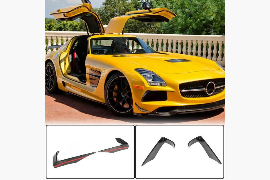 Mercedes SLS C197 2010-2014 Flaps Parachoques Delantero V2 (Carbono) Image