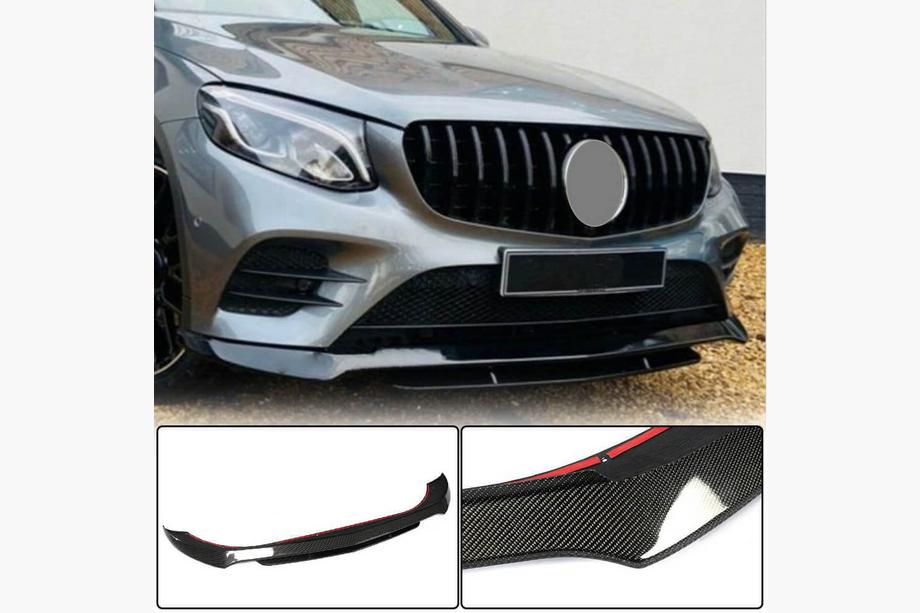 Mercedes GLC coupe C253 2016-2023 Labio delantero parachoques (para AMG-Line/GLC43 AMG, Carbono) Foto 1