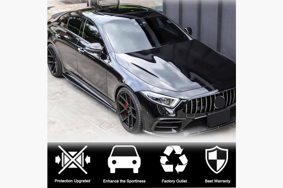 Mercedes CLS C257 2018- Faldones Laterales V1 (para AMG/AMG-Line 2018-2020, Carbono) Foto 3