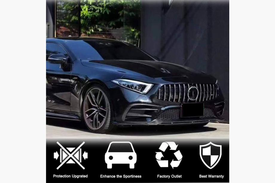 Mercedes CLS C257 2018- Extensiones de Parachoques Delantero (para AMG-Line 2018-2020, Carbono) Foto 3