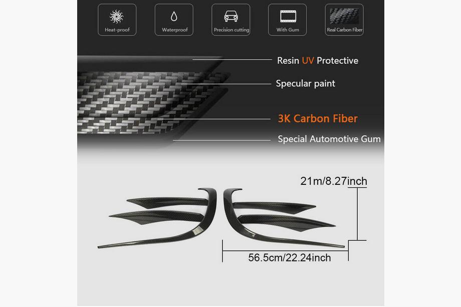 Mercedes CLS C257 2018- Extensiones de Parachoques Delantero (para AMG-Line 2018-2020, Carbono) Foto 6