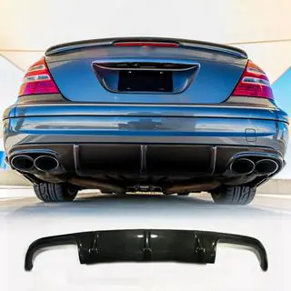 Difusor trasero de parachoques para E55 AMG 2003-2006, Carbono foto 2