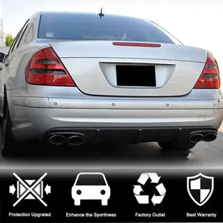 Difusor trasero de parachoques para E55 AMG 2003-2006, Carbono foto 3