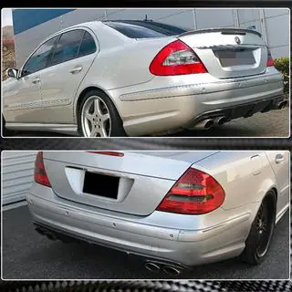 Difusor trasero de parachoques para E55 AMG 2003-2006, Carbono foto 4
