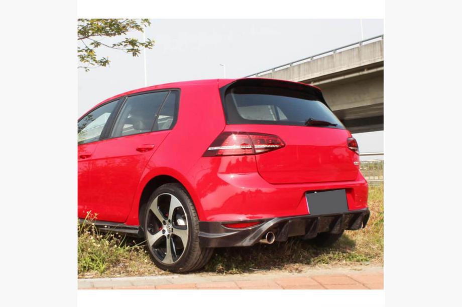 Volkswagen Golf 7/E-Golf 2012-2020 Difusor Trasero de Parachoques V1 (para Base/GTI HB 2012-2017, Carbono) Foto 3
