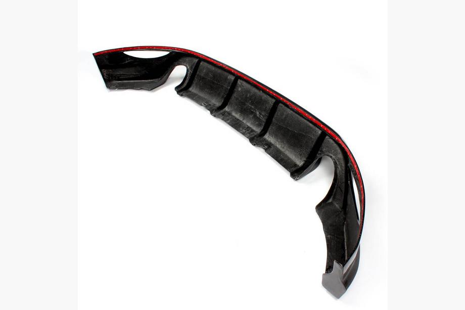 Volkswagen Golf 7/E-Golf 2012-2020 Difusor Trasero de Parachoques V1 (para Base/GTI HB 2012-2017, Carbono) Foto 4