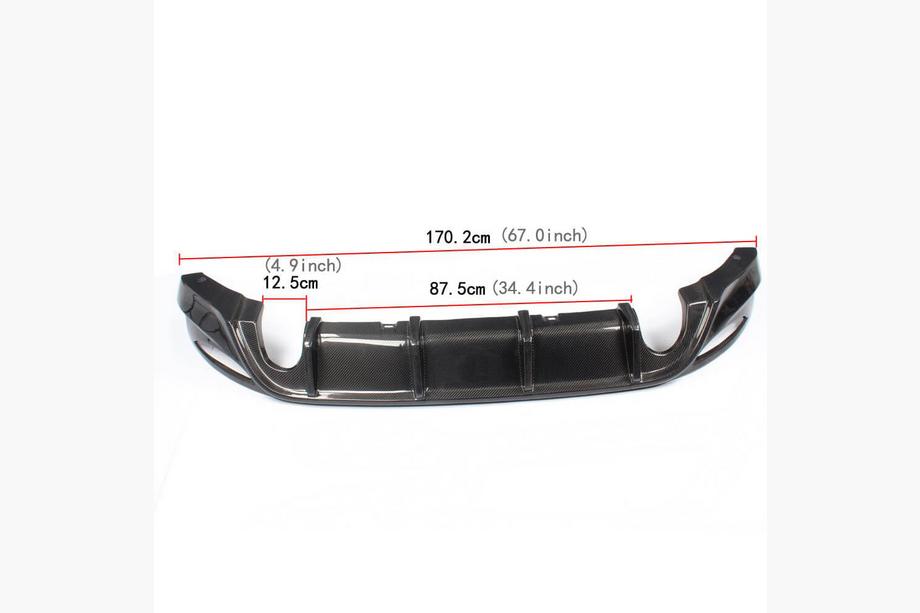 Volkswagen Golf 7/E-Golf 2012-2020 Difusor Trasero de Parachoques V1 (para Base/GTI HB 2012-2017, Carbono) Foto 5