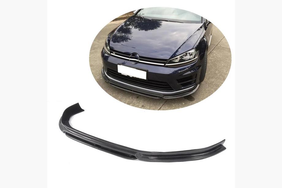 Volkswagen Golf 7/E-Golf 2012-2020 Labio delantero parachoques (para R/R-Line 2012-2017, Carbono) Foto 1