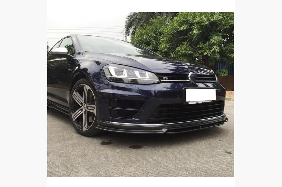 Volkswagen Golf 7/E-Golf 2012-2020 Labio delantero parachoques (para R/R-Line 2012-2017, Carbono) Foto 2
