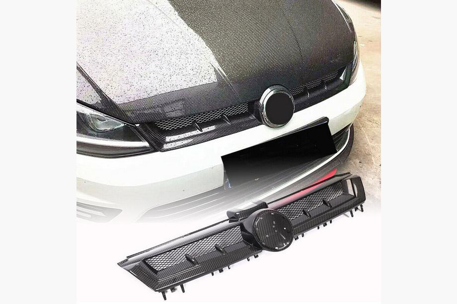 Volkswagen Golf 7/E-Golf 2012-2020 Parrilla delantera (para HB 2012-2017, Carbono Seco) Image