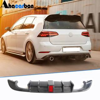 Difusor de parachoques trasero (para R-Line HB 2017-2020, Carbono) Volkswagen Golf 7/E-Golf 2012-2020 foto 1