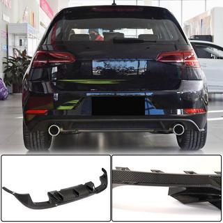 Difusor de parachoques trasero (para Base/GTI HB 2017-2020, Carbono) Volkswagen Golf 7/E-Golf 2012-2020 foto 1