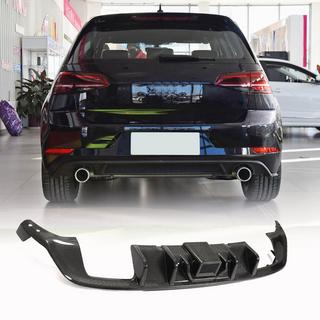 Difusor trasero de parachoques (Base/R/GTI HB 2017-2020, Carbono) Volkswagen Golf 7/E-Golf 2012-2020 foto 1