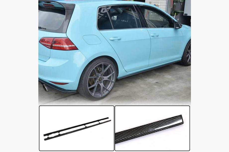 Volkswagen Golf 7/E-Golf 2012-2020 Faldones Laterales (para R/R-Line 2017-2020, Carbono) Foto 1