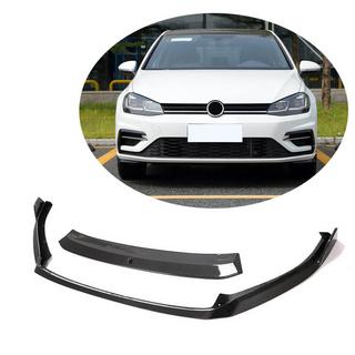 Labio delantero parachoques V2 (para R/R-Line 2017-2020, Carbono) Volkswagen Golf 7/E-Golf 2012-2020 foto 1