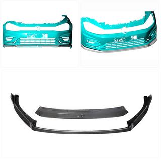 Labio delantero parachoques V2 (para R/R-Line 2017-2020, Carbono) Volkswagen Golf 7/E-Golf 2012-2020 foto 2