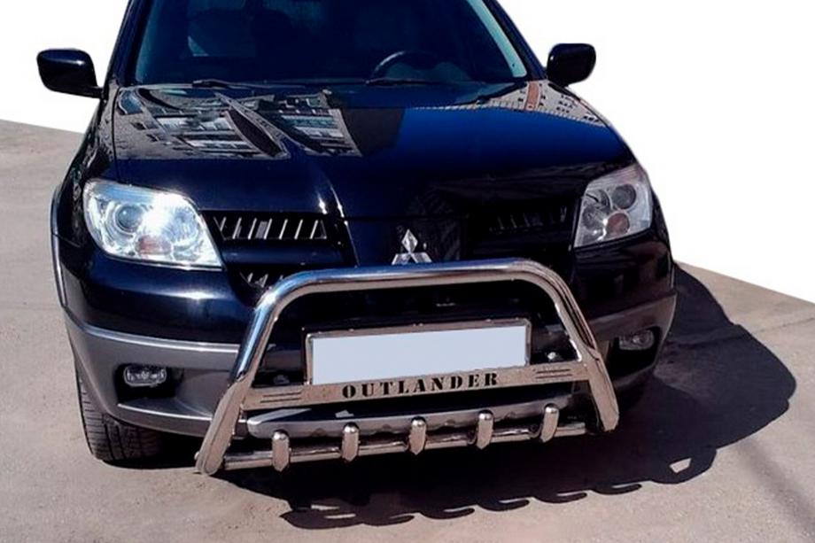 Mitsubishi Outlander 2001-2006 Defensa Delantera WT004 (Acero Inoxidable) Image