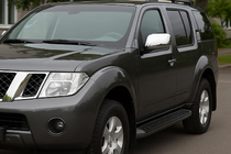 Nissan Pathfinder R51 2005-2014 Cubiertas de Espejos (2 uds, Acero Inoxidable) foto 1