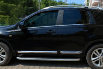 Nissan Qashqai 2010-2014 Molduras de puertas OmsaLine (4 uds, acero inoxidable) foto 1