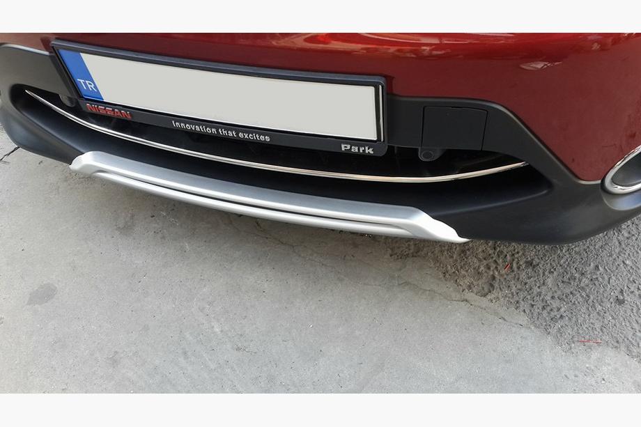 Nissan Qashqai 2014-2021 Protector de parachoques delantero acero inoxidable (2014-2017) Carmos - Acero Inoxidable Turco Foto 4