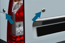 Renault Master 2011-2023 Tapones de puerta (4 uds, acero inoxidable) foto 1
