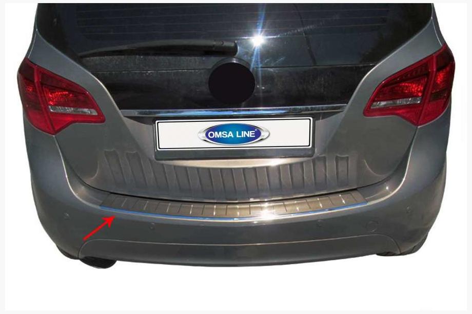 Opel Meriva 2010-2017 Protector de Parachoques Trasero OmsaLine (Acero Inoxidable) Image