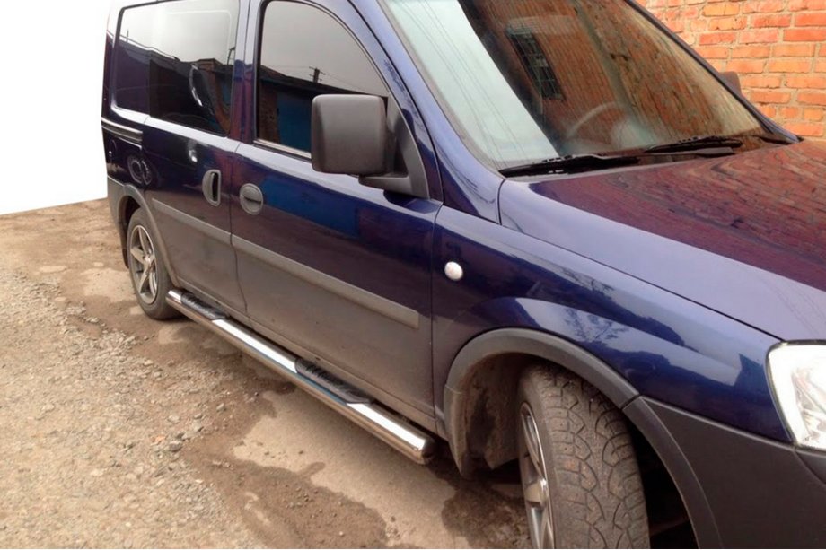 Opel Combo 2002–2012 Tubos Laterales (2 uds., Acero Inoxidable) Image
