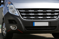 Renault Master 2011-2023 Cubiertas cromadas para faros antiniebla (2 uds., acero inoxidable) foto 4